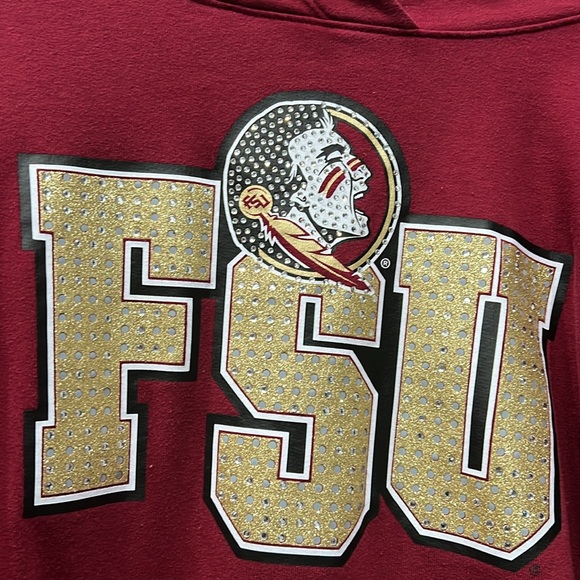 PINK FSU Sparkle light hoodie with front pocket Great condition sweater SZ S - Picture 4 of 10